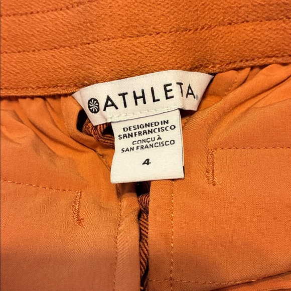 Athleta Burnt Orange Echo Shorts 5” New Size 4 Quick Drying Breathable  $79 - Picture 4 of 5